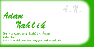 adam nahlik business card
