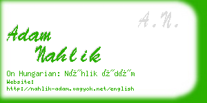 adam nahlik business card